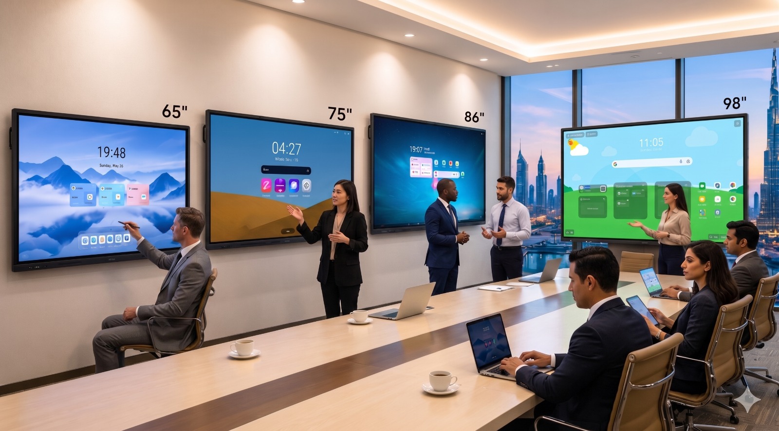 Interactive flat panel banner